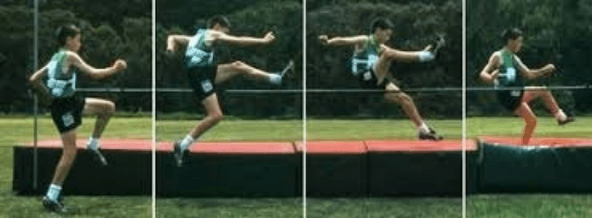 Lady performing high jump